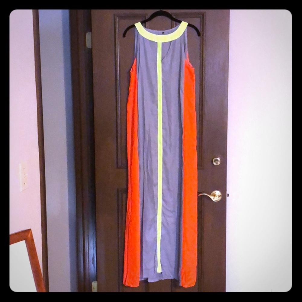 Color block maxi dress